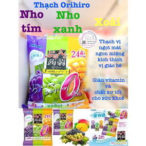 Thạch ORIHIRO 3 vị (2 nho+ xoài) -24 gói 🇯🇵