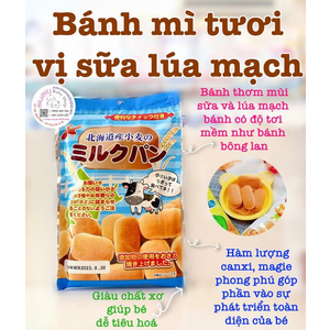 Bánh mì tươi Nhật sữa lúa mạch