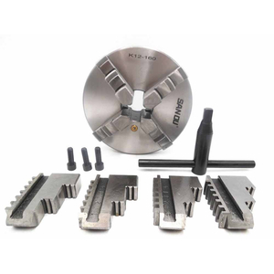 K12-160 Mâm cặp máy tiện 4 chấu tự định tâm 160mm, đầu kẹp máy tiện 4 chấu 1 tấc 6, lato máy tiện 4 chấu, mâm cặp tự tâm