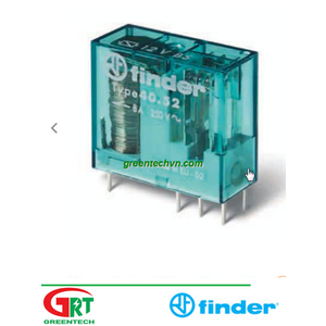Rơ le điện cơ 40.52 | Finder | Role 40 series | Electromechanical relay | Finder Vietnam