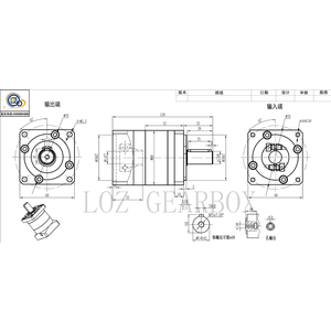 Hộp số giảm tốc servo 200w tỉ lệ 1:5 mới