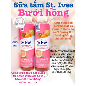 Sữa Tắm Dưỡng Da St.Ives Body Wash 650ml 🇺🇸- Bưởi Hồng