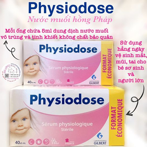 Nước muối sinh lý hồng Physiodose Gifrer 40 ống của Pháp 🇨🇵