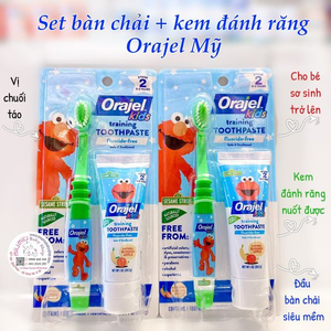 Set bàn chải + kem đánh răng Orajel