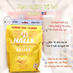 Kẹo Halls mật ong 70 viên