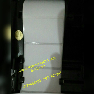 Giấy in tem mã vạch khổ 1 tem 50*30mm