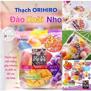 Thạch ORIHIRO 3 vị (Nho+đào+xoài) -24 gói🇯🇵