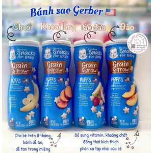 Bánh sao Gerber Dâu Táo Non-Gmo