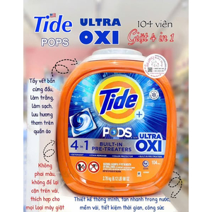 Viên giặt Tide Pods With Ultra Oxi 104 viên 🇺🇸