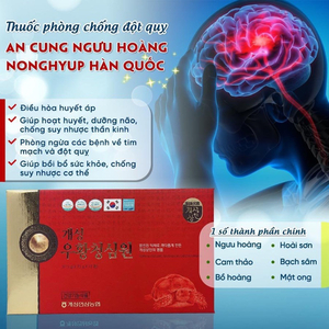 [Hàng cao cấp] An Cung Ngưu Hoàng Hoàn Nonghyup Hàn Quốc Hộp Giấy Đỏ 10 Viên