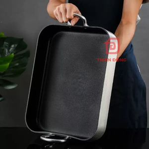 Chảo Chống Dính Hình Chữ Nhật Nhôm Cao Cấp – Giá Tốt Tại Kho