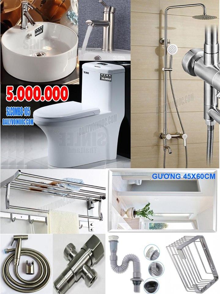 Combo Trọn Bộ Thiết Bị Phòng Tắm 10 Món Tiết Kiệm (5000K)