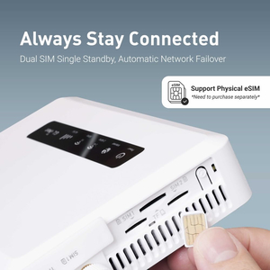 Bộ Internet di động GL.iNet GL-X3000 (Spitz AX) 5G NR AX3000 Cellular Gateway Router, Wi-Fi 6, Multi-WAN, & Detachable Antennas, Dual-SIM, OpenVPN,...