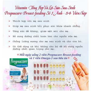 VITAMIN Pregnacare Breast - Feeding - GIÚP LỢI SỮA MẸ SAU SINH🇬🇧- Hộp 84 viên