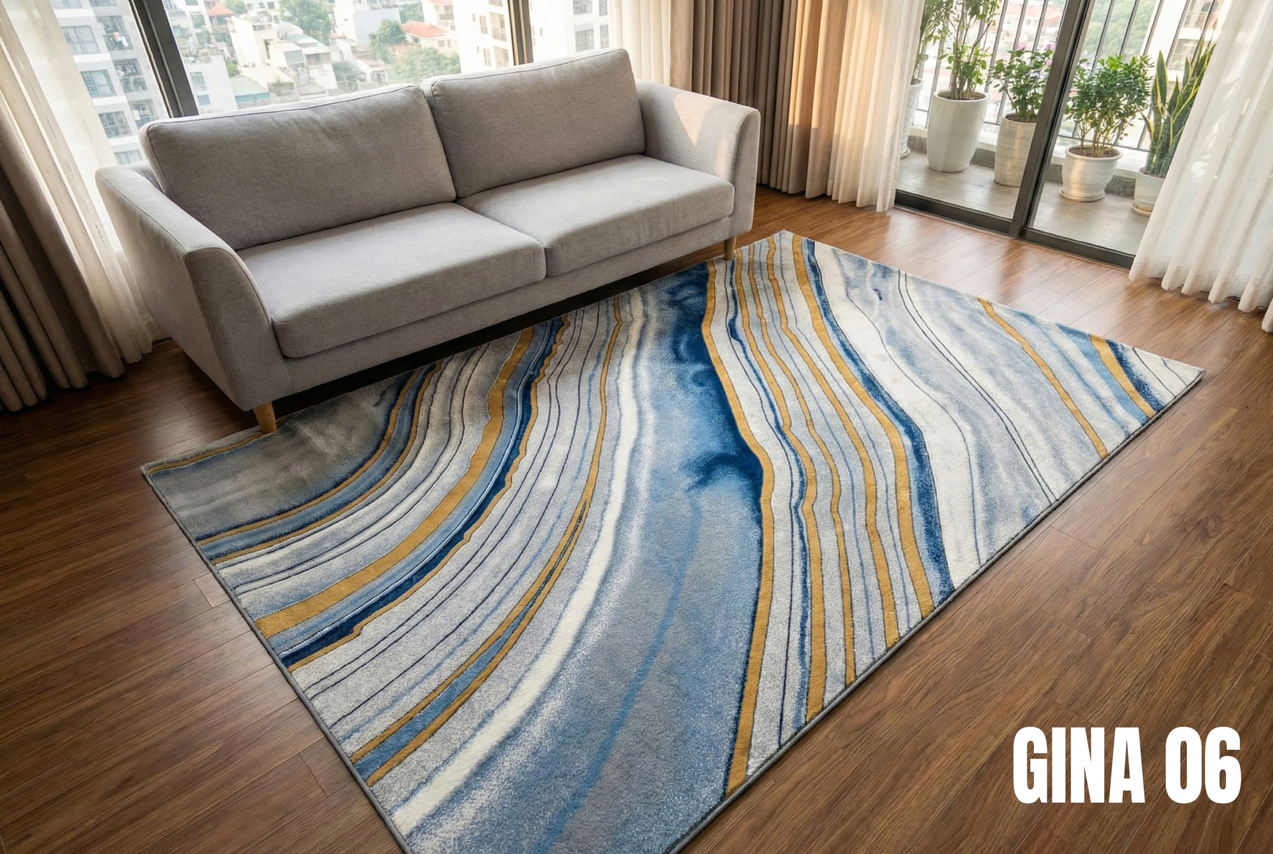 THẢM DỆT PHONG CÁCH HIỆN ĐẠI HL GINA-NHẸ NHÀNG TINH TẾ