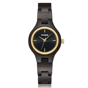 Đồng Hồ gỗ phong thủy Nữ STARKE SK105AL Gỗ mun