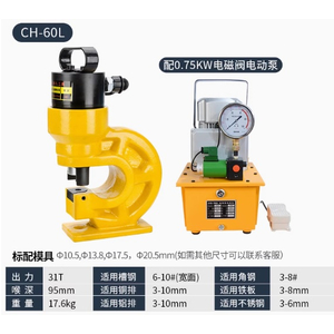 Máy đột lỗ thủy lực CH60 31 tấn đột được đúng tâm U,I,V và tấm phẳng.