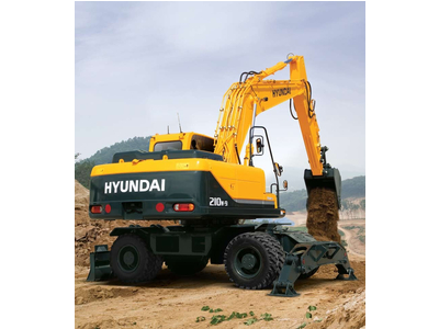 Máy đào Hyundai bánh lốp gầu 0.8 m3 R210W-9S