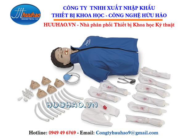 Mô hình thực hành sơ cấp cứu bán thân có đèn - Công ty Hữu Hảo