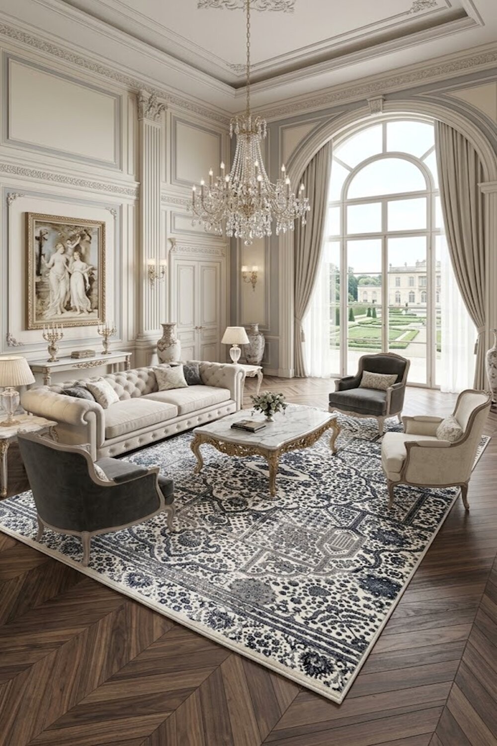 Thảm trang trí tân cổ điển HLO-HAMBURG 6248LGDG HNO