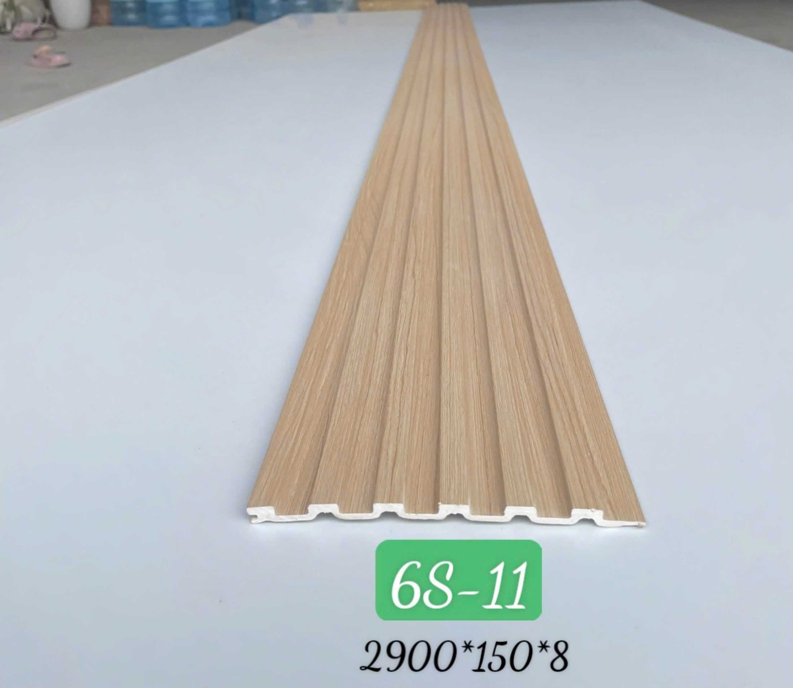 Tấm ốp sợi than tre lam 6 sóng 8mm- HTHN