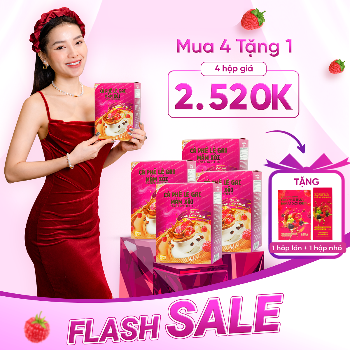 Combo 4 Hộp - Cà Phê Mâm Xôi Đỏ