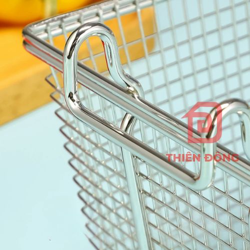 Rổ Chiên Nhúng Inox 304 Cán Đen – Giá Xưởng chuyên Dụng Cho Bếp Chiên Nhúng