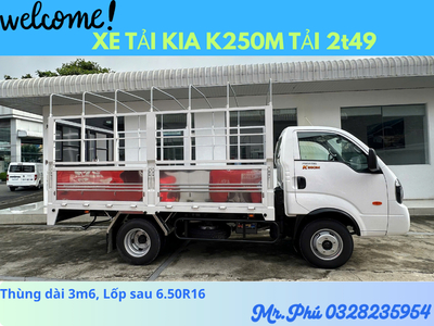 XE TẢI K250M PHIỂN BẢN 2026 MỚI RA MẮT TẢI 2t49 THÙNG MUI BẠT