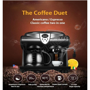 Donlim KF7001 máy pha cà phê 2 ngăn pha espresso americano cappuccino