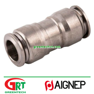 70040 | Aignep | Push-in fitting / straight / for compressed air / nickel-plated br | Aignep Vietnam
