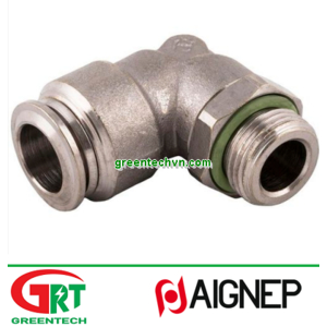 70116 | Aignep | Push-in fitting / elbow / for compressed air / nickel-plated brass | Aignep Vietnam
