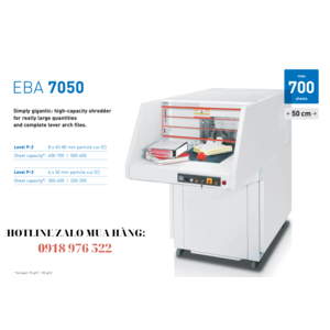 (Bộ dao) Máy hủy giấy EBA 7050-2C