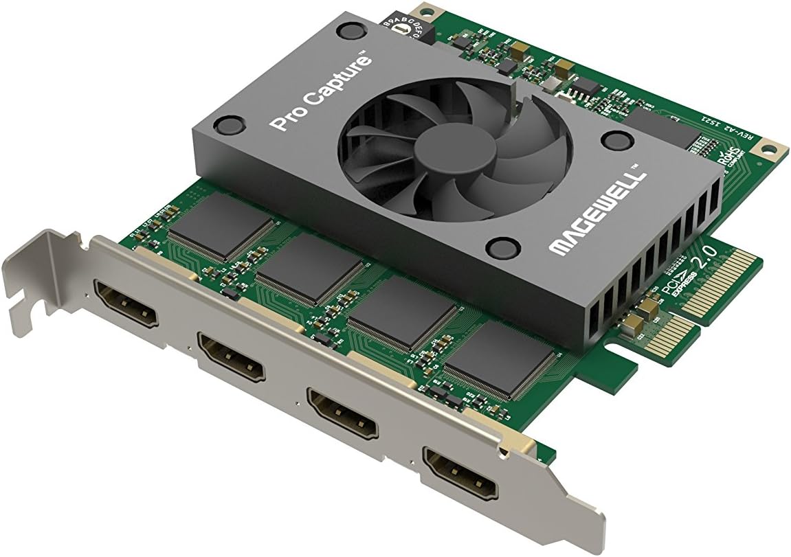 Card ghi hình Magewell Pro Capture Quad HDMI 11100 – 4-Channel HDMI Capture Card (4× HDMI in) with FPGA Video Processing, Up to 2048×2160 Input, PCIe