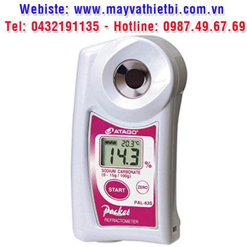 Khúc xạ kế Atago đo nồng độ natri cacbonat - Model PAL-63S