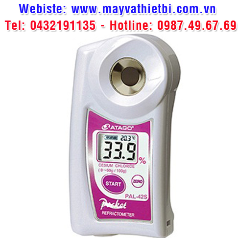 Khúc xạ kế Atago đo nồng độ xêzi clorua - Model PAL-42S