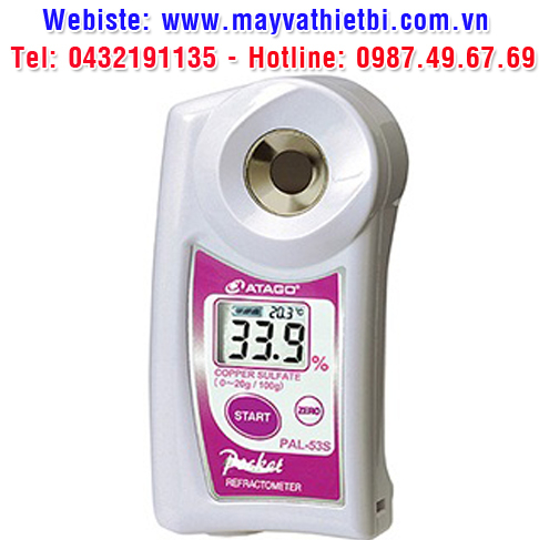 Khúc xạ kế Atago đo nồng độ đồng sunfat - Model PAL-53S
