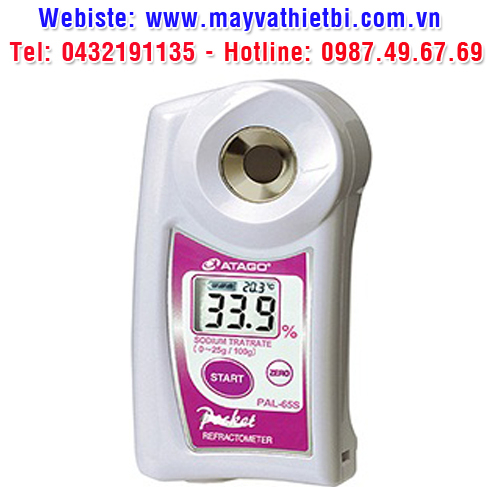 Khúc xạ kế Atago đo nồng độ natri tartrate - Model PAL-65S