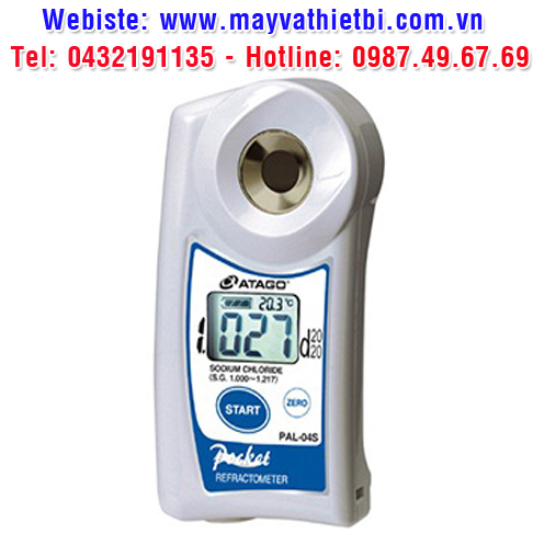Khúc xạ kế Atago đo trọng lượng riêng natri clorua - Model PAL-04S