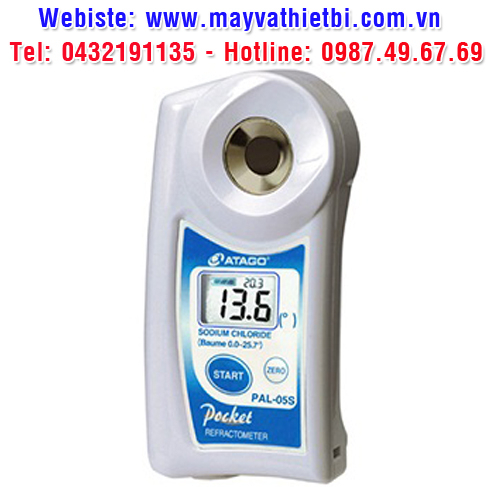 Khúc xạ kế Atago đo nồng độ natri clorua theo Baume - Model PAL-05S