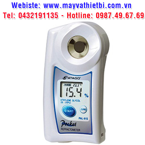 Khúc xạ kế Atago đo nồng độ và nhiệt độ đông đặc của ethylene glycol (°C) Model:PAL-91S