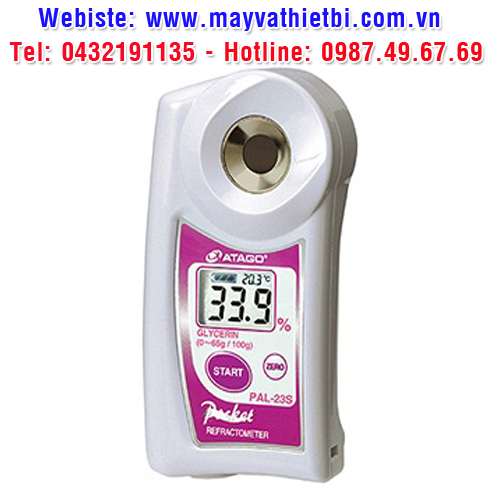 Khúc xạ kế Atago đo nồng độ glycerin (Nồng Độ Thấp) - Model PAL-23S