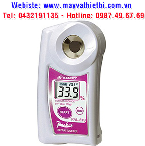 Khúc xạ kế Atago đo nồng độ Natri Bromua - Model PAL-51S