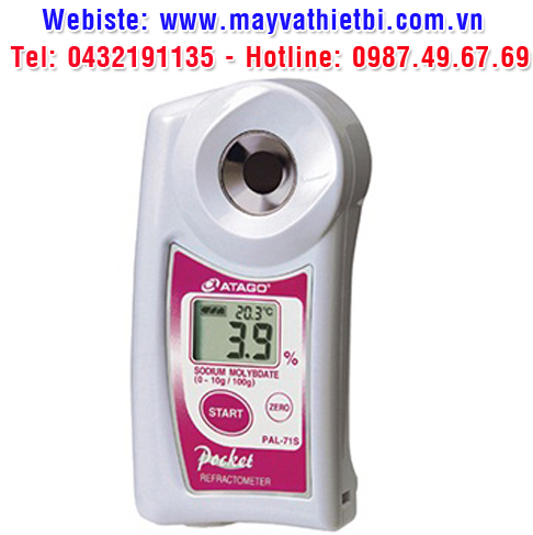 Khúc xạ kế Atago đo nồng độ Natri Molipdat - Model PAL-71S