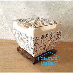 Bếp nướng đất nung mini nướng tại bàn kiểu Nhật hình vuông (size trung)
