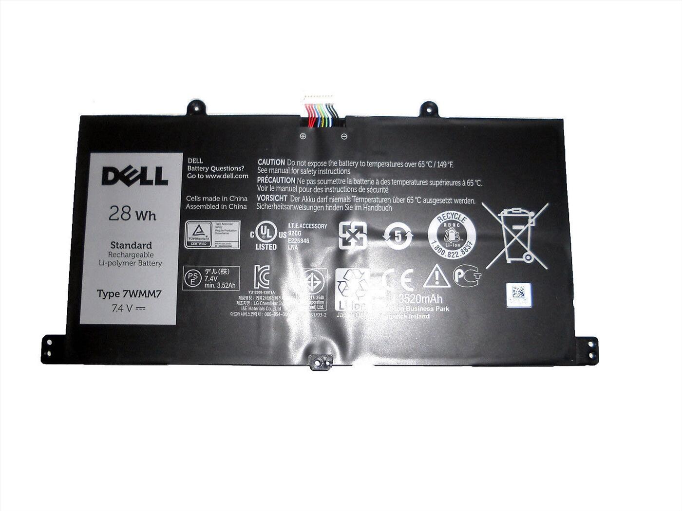 Pin Dell Original Venue 11 Pro Battery for Keyboard Dock - 7WMM7 chính hãng