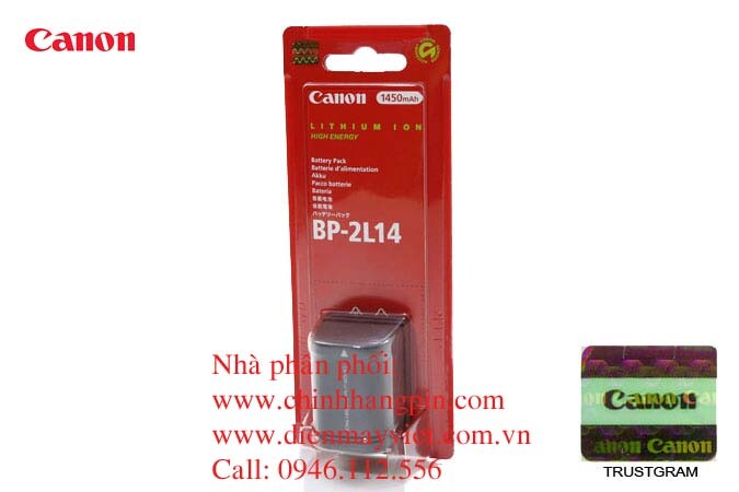 Pin (battery) máy quay Canon BP-2L14 1450mAh (9582A002) chính hãng original