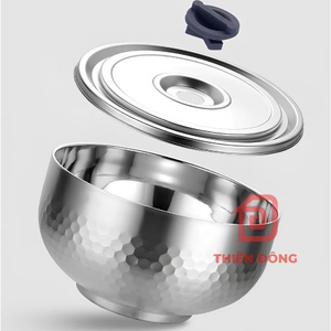 Chén Inox 304 Có Nắp Đậy Cao Cấp, An Toàn, Giữ Nhiệt Tốt, Giá Tốt