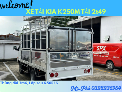 XE TẢI K250M PHIỂN BẢN 2026 MỚI RA MẮT TẢI 2t49 THÙNG MUI BẠT