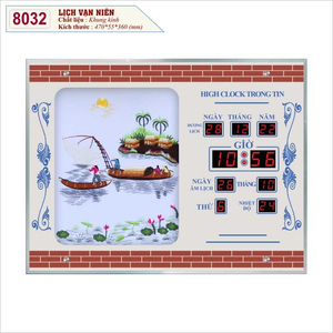 Đồng Hồ Treo Tường Lịch Vạn Niên TT8032