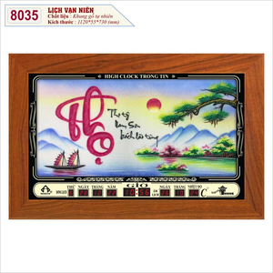 Đồng Hồ Treo Tường Lịch Vạn Niên TT8035